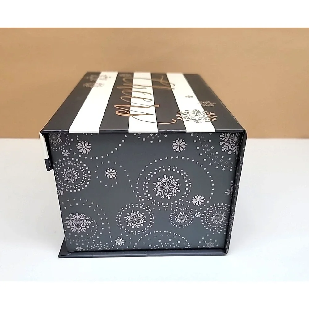 Lot Of 5 Decorative Christmas Gift Boxes-Stars-Snowflake-Pincone-Cheers